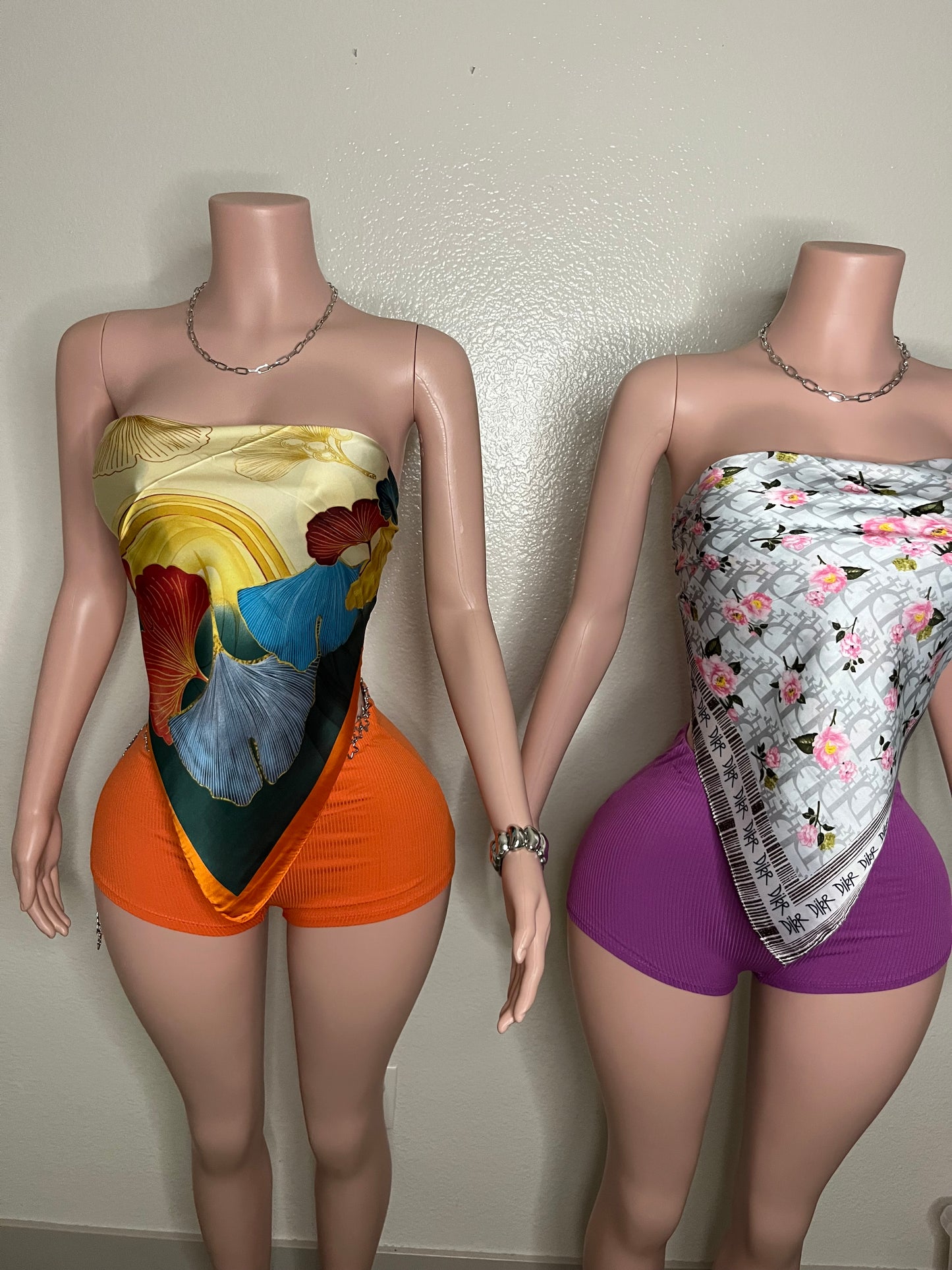 Satin Scarf Tops